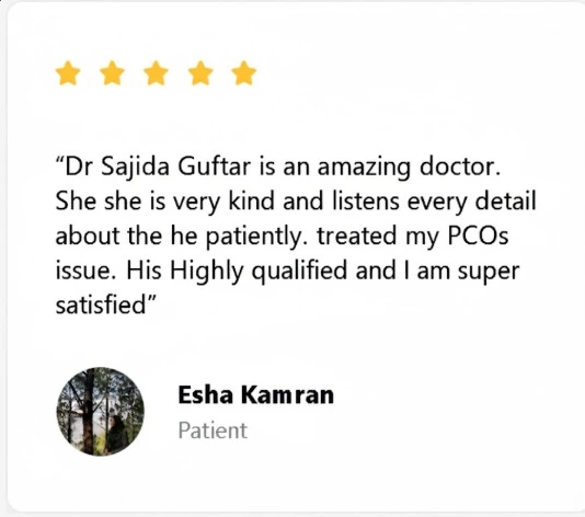 patient reviews dr sajida guftaar gynecologist islamabad 13.webp