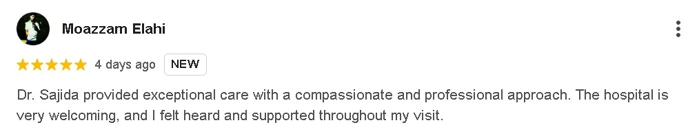 patient reviews dr sajida guftaar gynecologist islamabad 7.webp