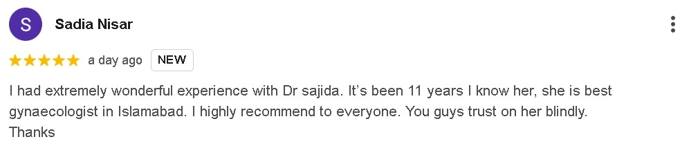 patient reviews dr sajida guftaar gynecologist islamabad 8.webp