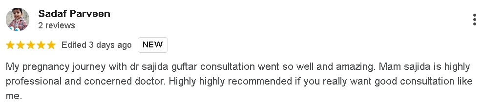 patient reviews dr sajida guftaar gynecologist islamabad 9.webp