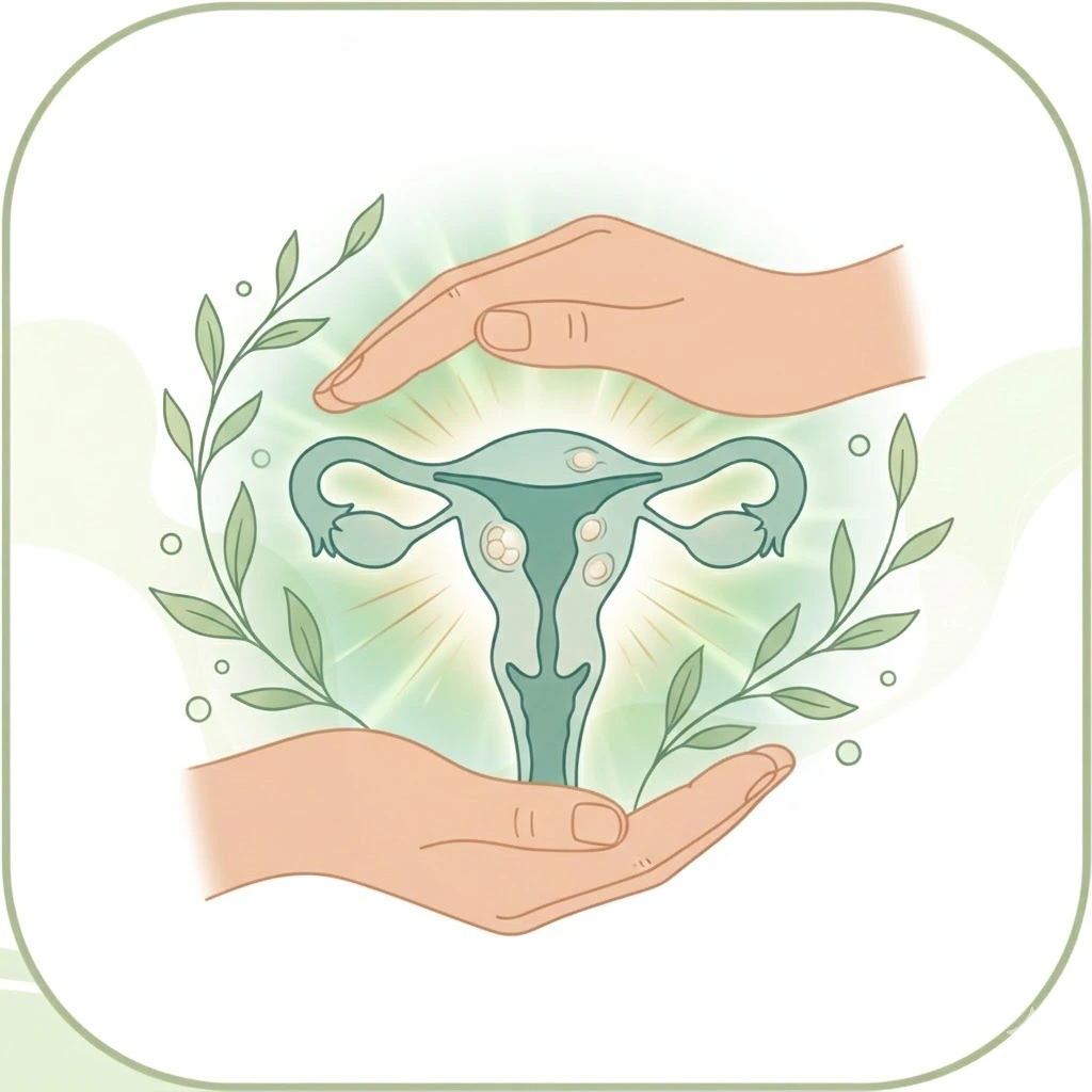 A glowing profile illustration representing hormonal balance and effective uterine fibroids treatment.